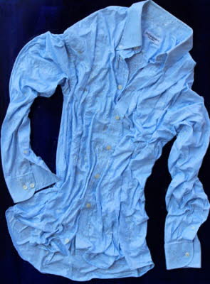 Blaues Hemd, Collage, 80 x 60 cm